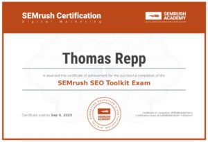 2019-09-Tom-Repp-SEMrush-certification-300x205